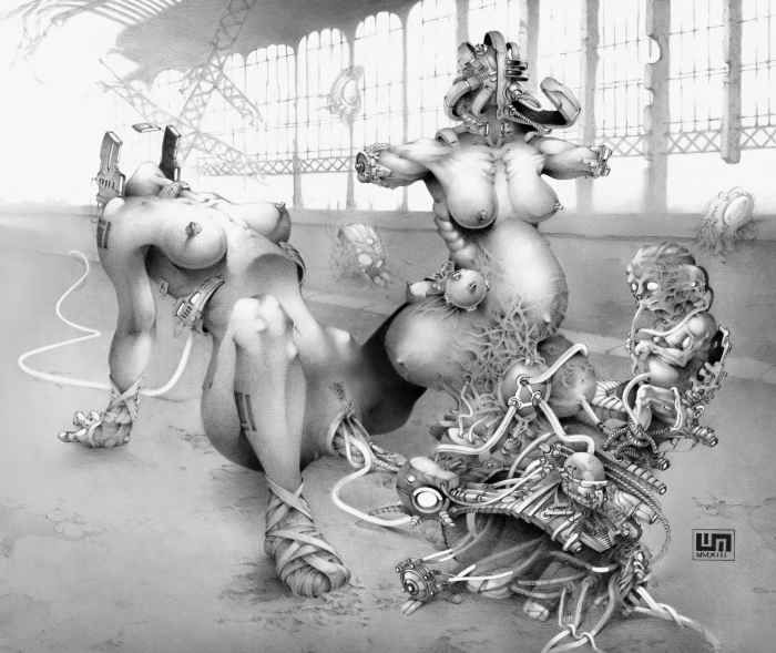 Ovocyte Superstar,  pencil artwork by Warren Montrose