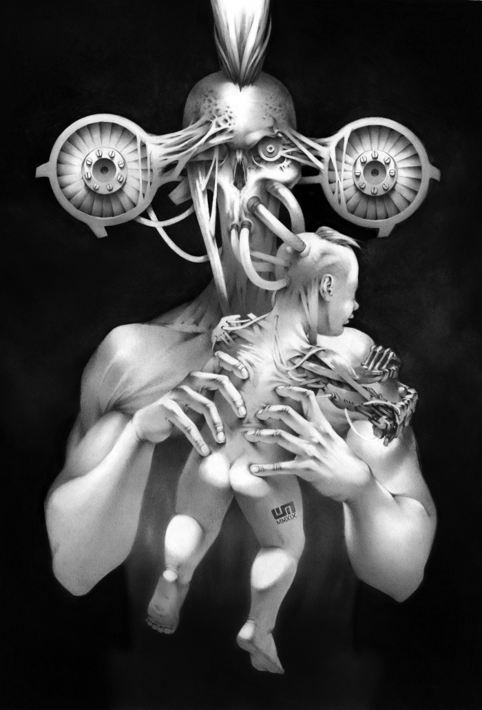 Welcome to the Nursery,  pencil artwork by Warren Montrose