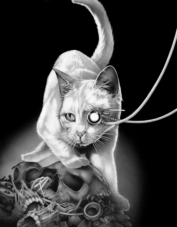 Machineries 07,  pencil artwork by Warren Montrose