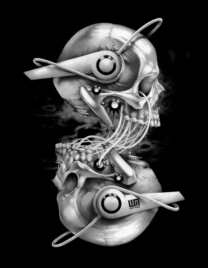 Machineries 08,  pencil artwork by Warren Montrose