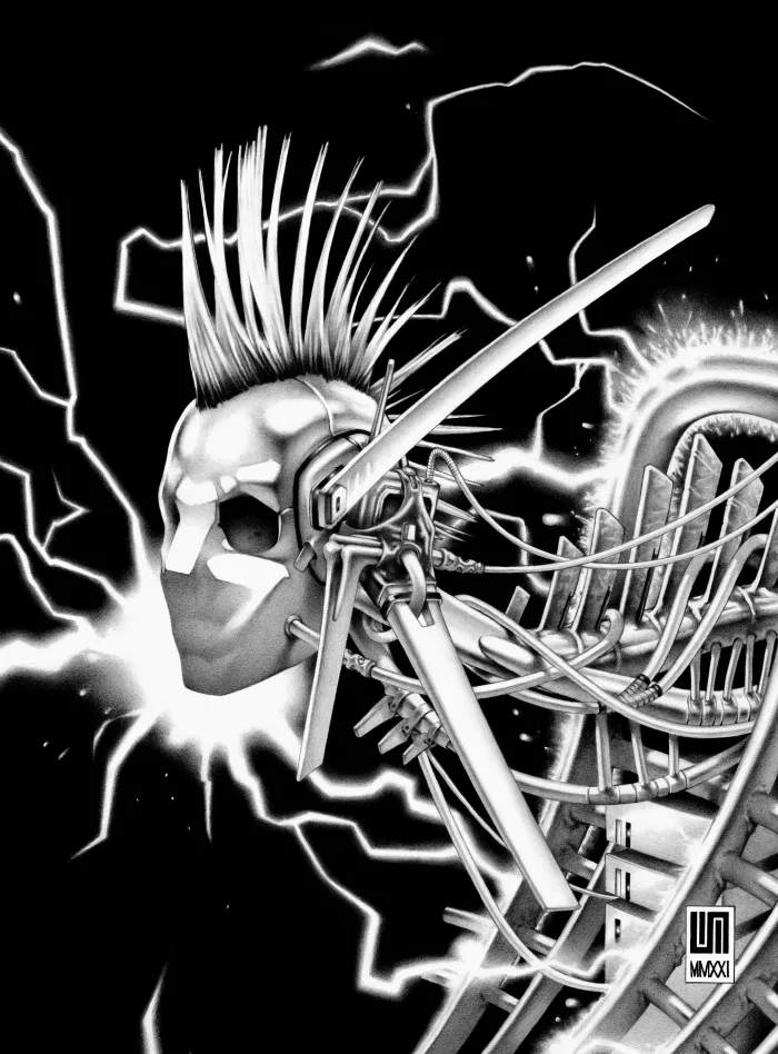 Machineries 13,  pencil artwork by Warren Montrose