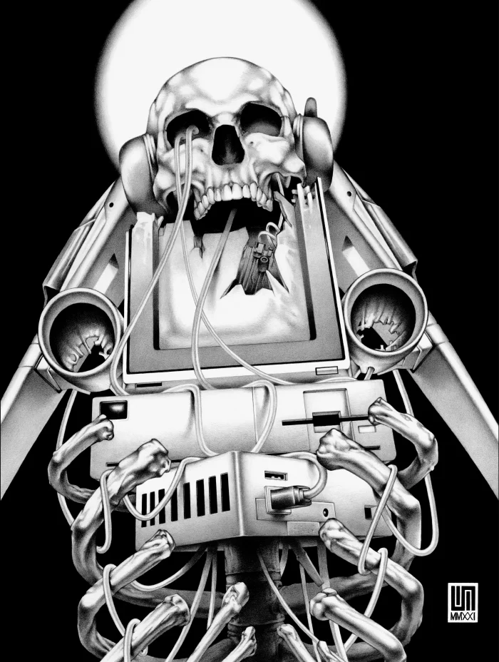 Machineries 14,  pencil artwork by Warren Montrose