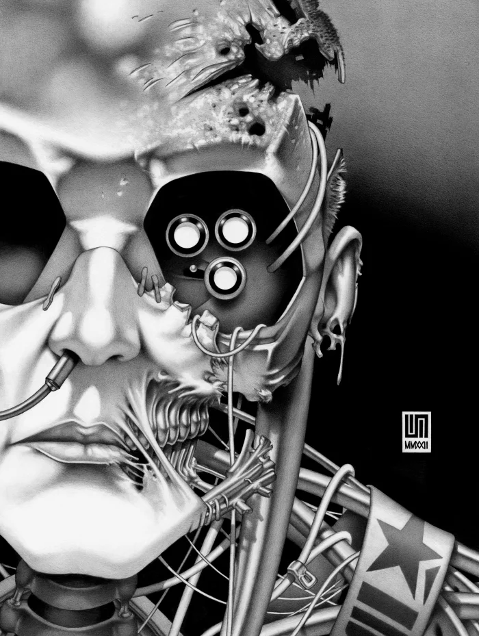 Machineries 18,  pencil artwork by Warren Montrose