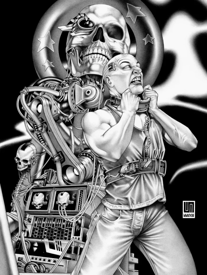 Machineries 20,  pencil artwork by Warren Montrose