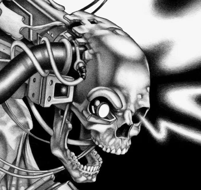 Machineries 21,  pencil artwork by Warren Montrose