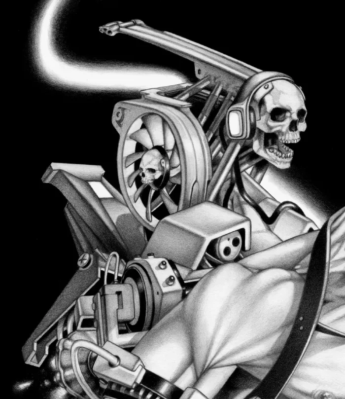 Machineries 21,  pencil artwork by Warren Montrose