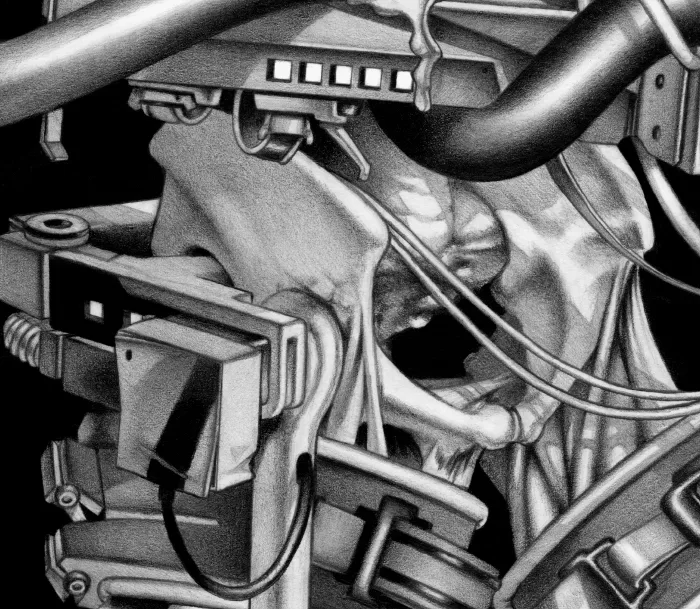 Machineries 21,  pencil artwork by Warren Montrose
