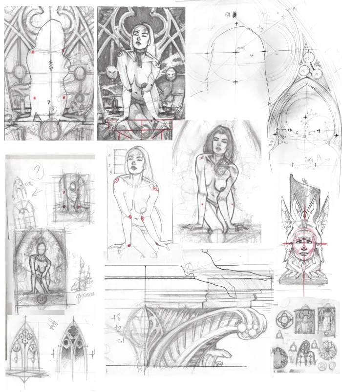 Machineries 20,  pencil artwork by Warren Montrose