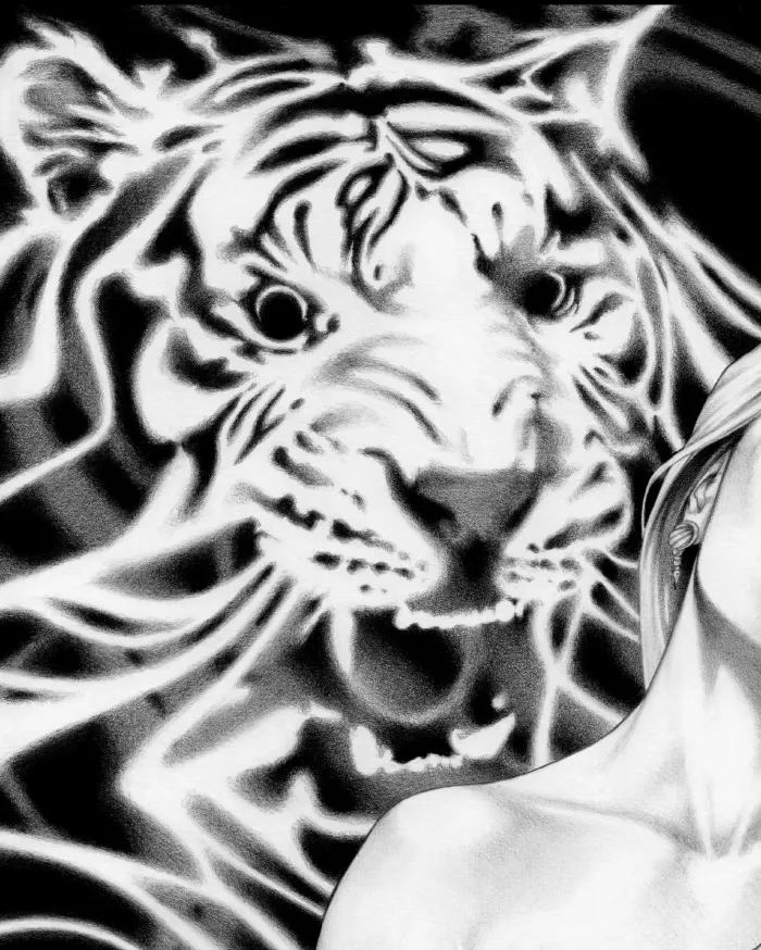 Helens 09,  pencil artwork by Warren Montrose