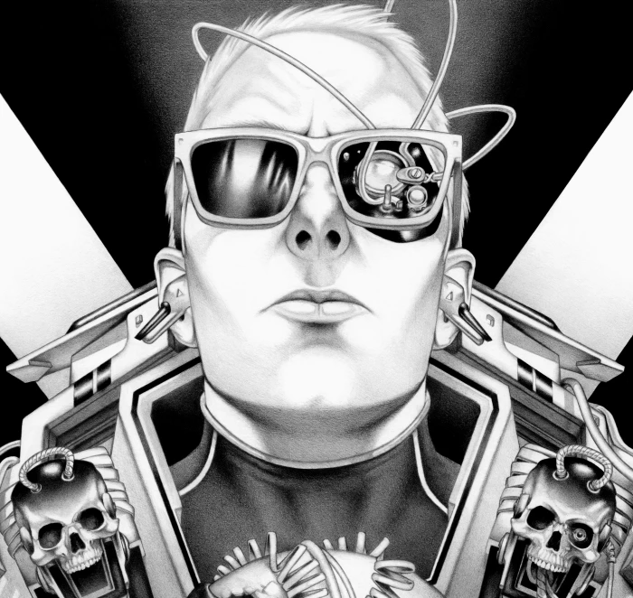 Machineries 23,  pencil artwork by Warren Montrose