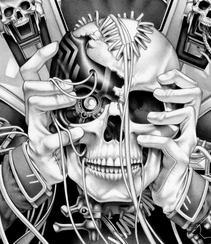 Machineries 23,  pencil artwork by Warren Montrose