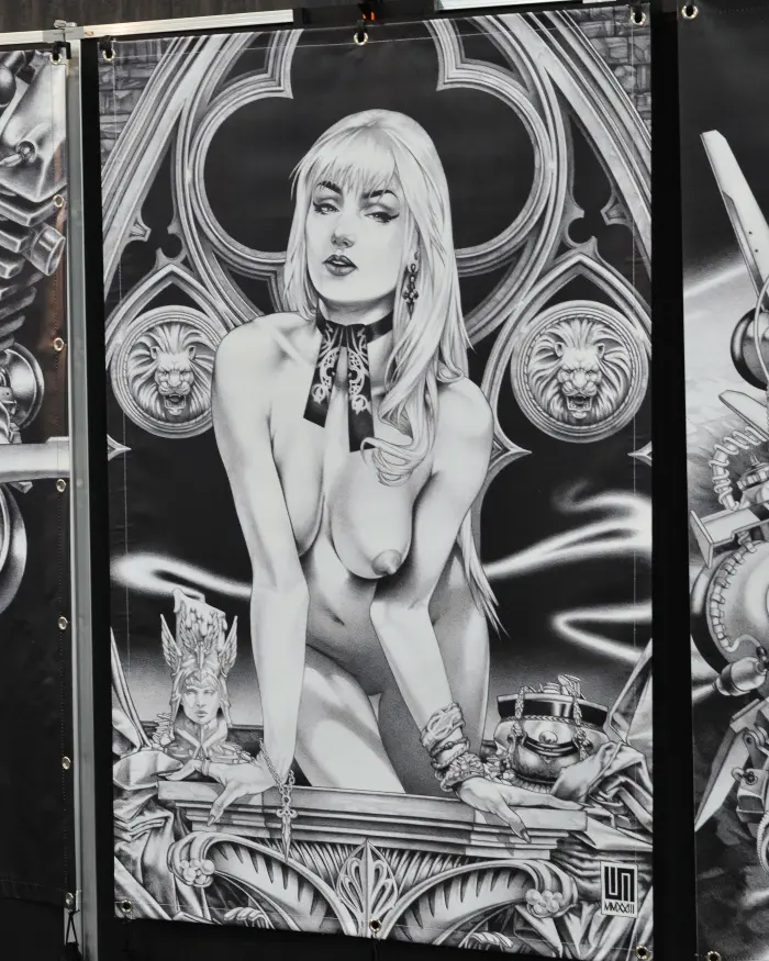 Come & Play 2024, pencil artwork by Warren Montrose