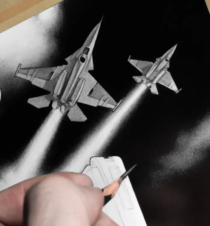 Machineries 26, pencil artwork by Warren Montrose